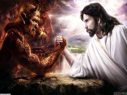SATAN and JESUS Arm-Wrestle